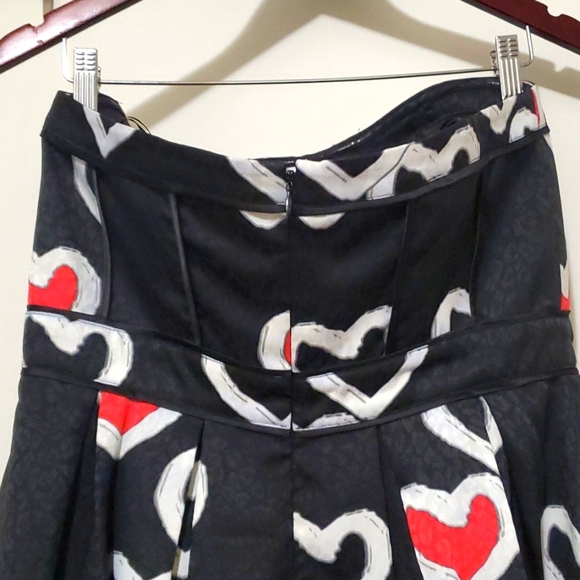 Jessica Simpson Strapless Fit & Flare Heart Black Red White Party Dress Sz 14 - Picture 5 of 8